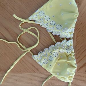 Xhilaration Yellow and White Bikini